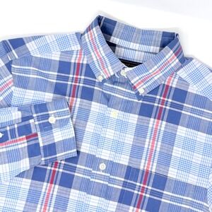 Vineyard Vines Men's XS Blue Plaid Button Down Shirt Long Sleeve Cotton Blend